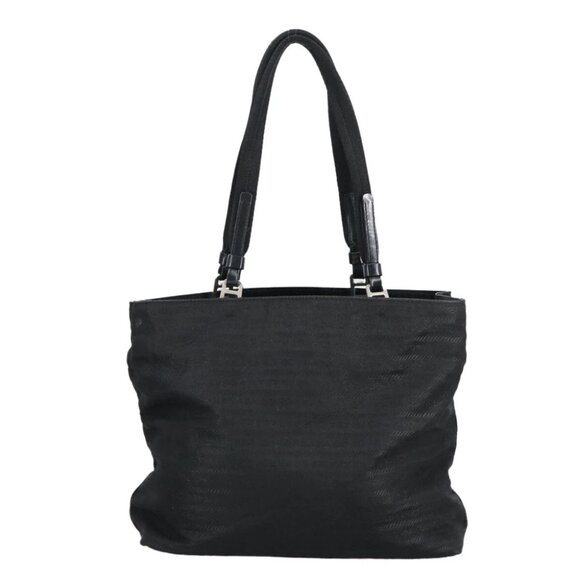 PRADA Hand Bag Nylon Black Silver - Picture 1 of 16
